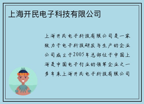 上海开民电子科技有限公司